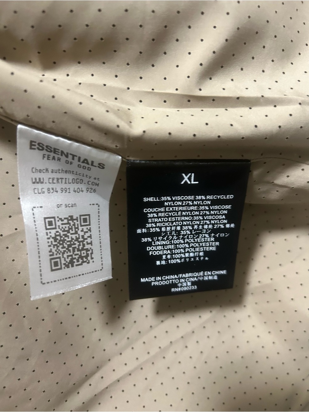 Fear of God ESSENTIALS Woodland Camo Trench Jacket Size XL (Oversize) NWT - Picture 8 of 10